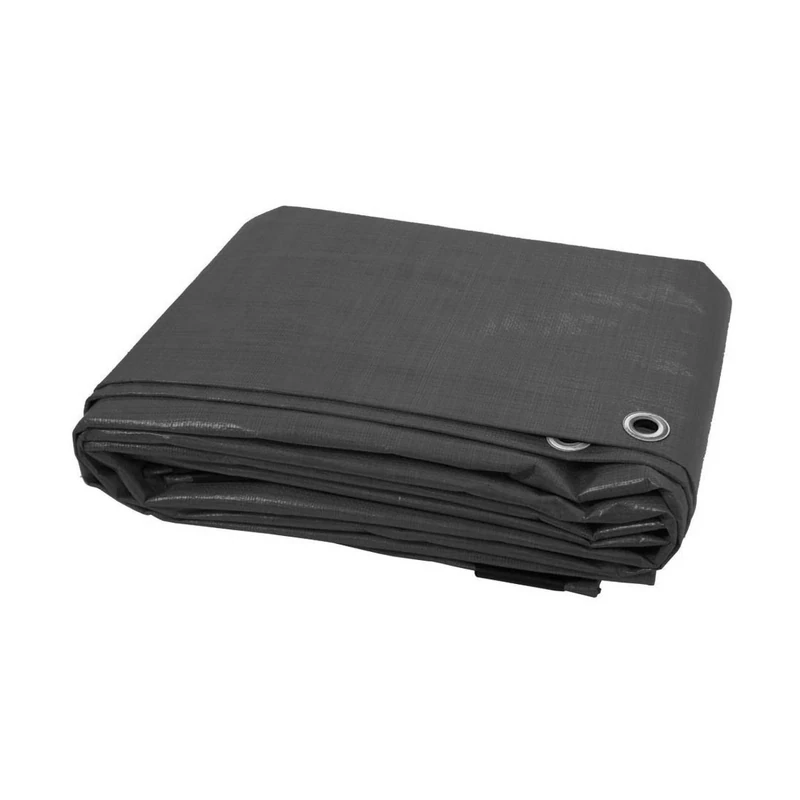 6 x 8 m Grey 200 GSM Tarpaulin Waterproof Heavy Duty Tarp Sheet Cover, Groundsheet - Waterproof, Weatherproof, Frost-Resistant, UV Protection, Universal, Multipurpose, Reinforced Eyelets