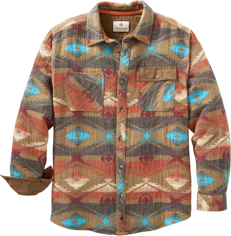 Legendary Whitetails Men's Harbor Heavyweight Flannel Shirt, Desert Oasis, Large