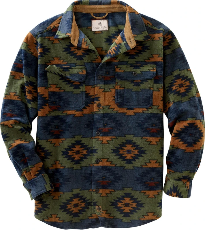 Legendary Whitetails Men's Standard Navigator Fleece Button Up Shirt, Asphalt Ridge, Large