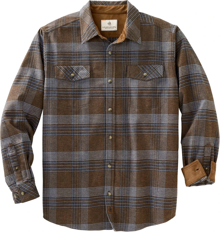 Legendary Whitetails Men's Legendary Flannel Shirt, Real Chocolate Melange, Small