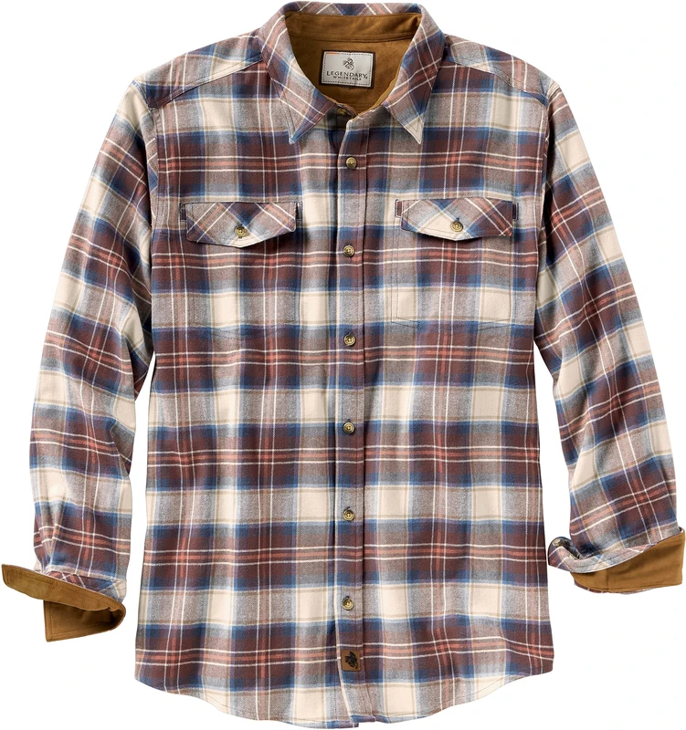 Legendary Whitetails Men's Legendary Flannel Shirt, Old Firestone Plaid, XX-Large