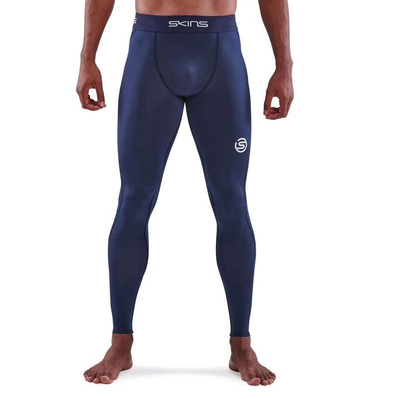 SKINS Men's Serie-1 Performance Kompressions-Lange Strumpfhose Compression Pants, Navy, XL - Image 1