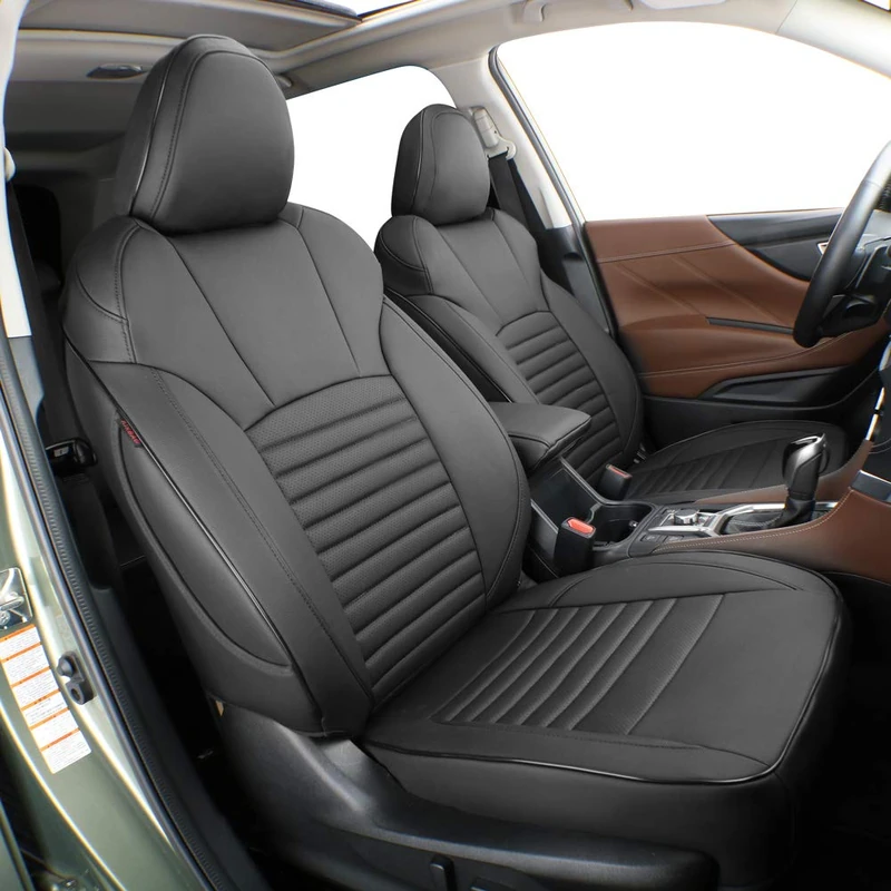 EKR Custom Fit Tucson Car Seat Covers for Select Hyundai Tucson 2016 2017 2018 - Leatherette (Black)