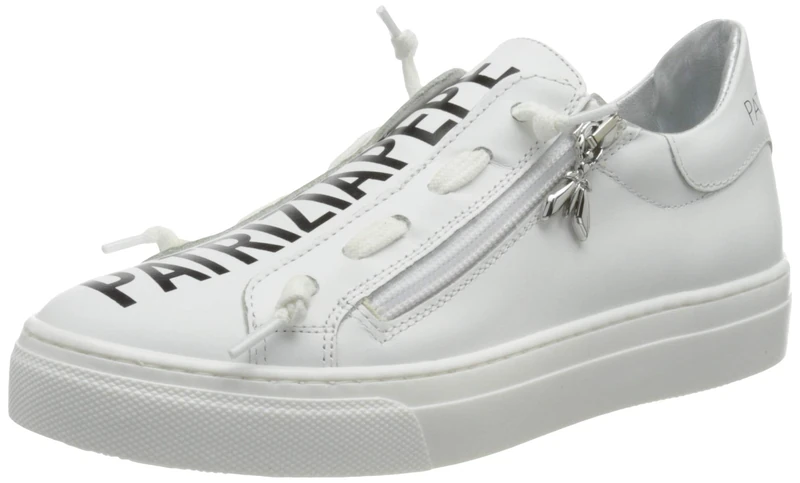 Patrizia Pepe Kids Women's PPJ50 Sneaker, White Black, 2 UK