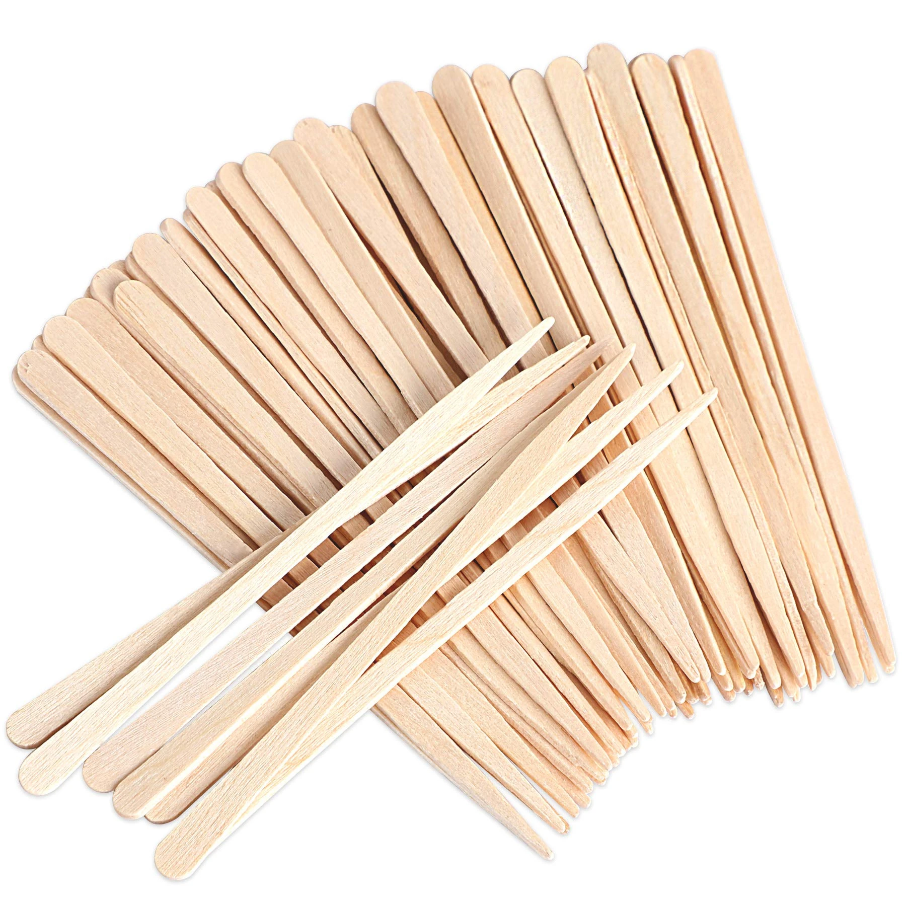JANYUN 200 Pcs Eyebrow Wax Sticks Waxing Applicator, Wood Wax Spatulas for Face and Small Hair Removal Sticks