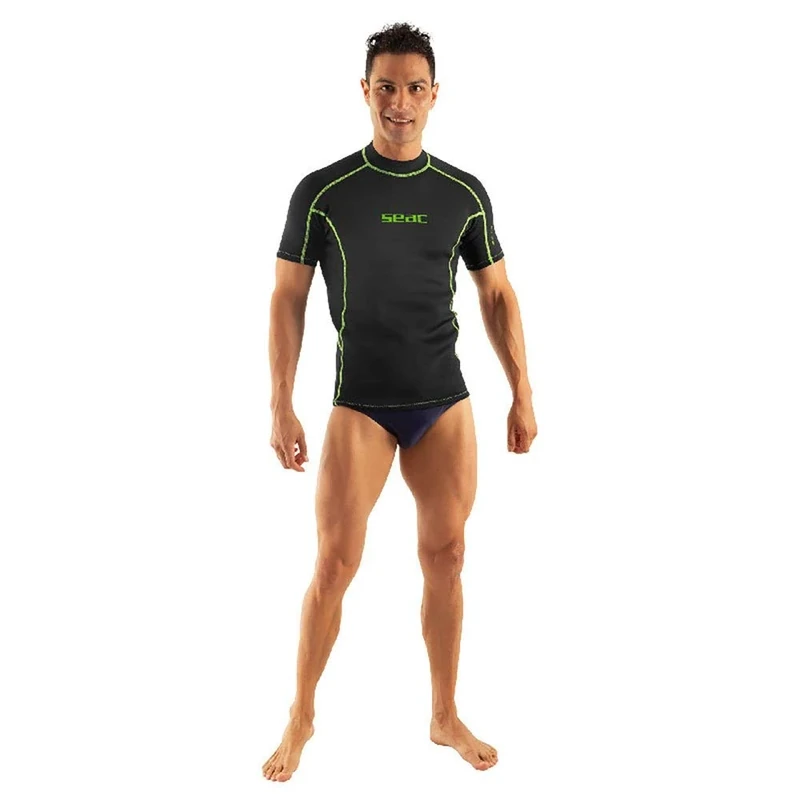 SEAC Fit Short, 2 mm Neoprene Short Sleeved Shirt Ideal as a Scuba Diving Undervest or Rash Guard for Swimming and Surf