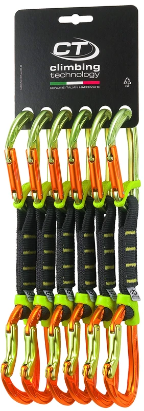 Climbing Technology Nimble Fixbar Set PRO Unisex - Adult, Green/Orange, 12 cm - Image 1