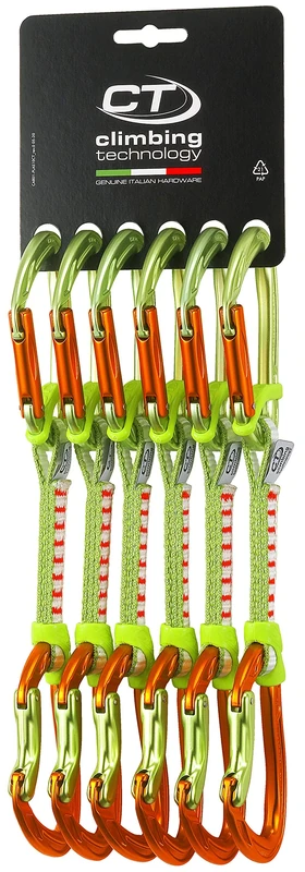 Climbing Technology Nimble Fixbar Set DY, Unisex - Adult, Green/Orange, 12 cm