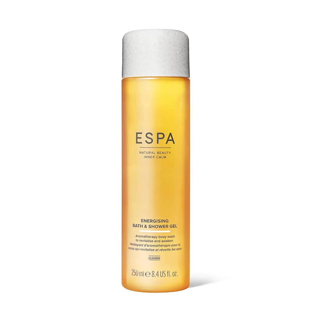ESPA | Energising Bath & Shower Gel | 250ml | Peppermint, Eucalyptus & Rosemary | Foaming Gel with Fatigue Fighting Aroma | Regreshing & Reinvigorating | Aromatherapy | Vegan Friendly