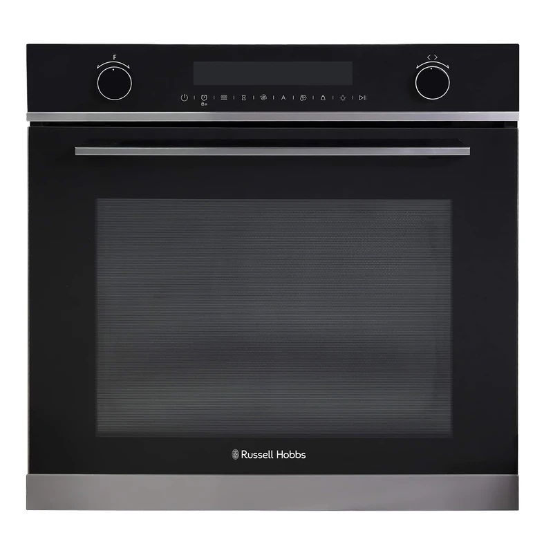 Russell Hobbs RHMEO7202DS Midnight Collection Built-in 59.5cm Tall & Wide Electric Fan Oven and Microwave, Dark Steel