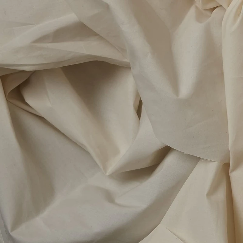 Kt KILOtela - Glaze Fabric – Brown Canvas – Cotton – Patterns, Lining, Bags, Crafts – Fabric of 300 cm Length x 300 cm Width | White – 3 Metre - Image 1