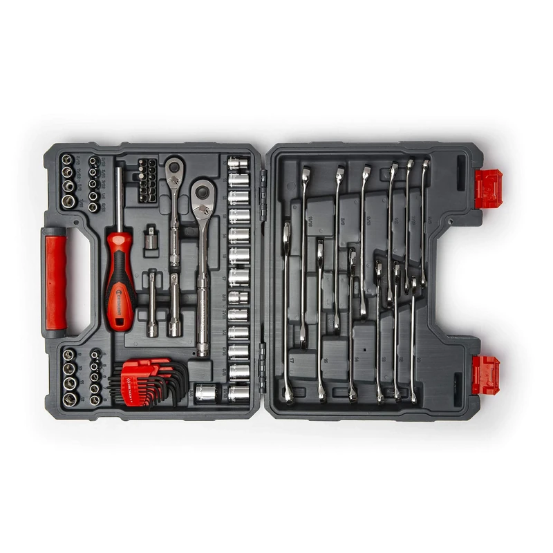 Crescent 70 Pc 1/4" & 3/8" Drive 6 & 12 Point Standard SAE/Metric Mechanics Tool Set - CTK70C