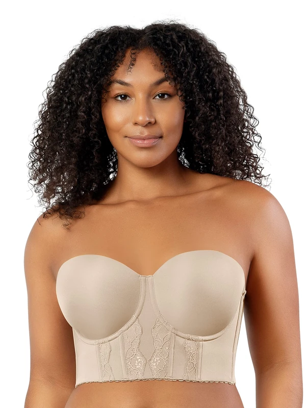 Parfait Elissa P50116 Women's Full Bust and Full Figure Strapless Longline Bra-European Nude-34D