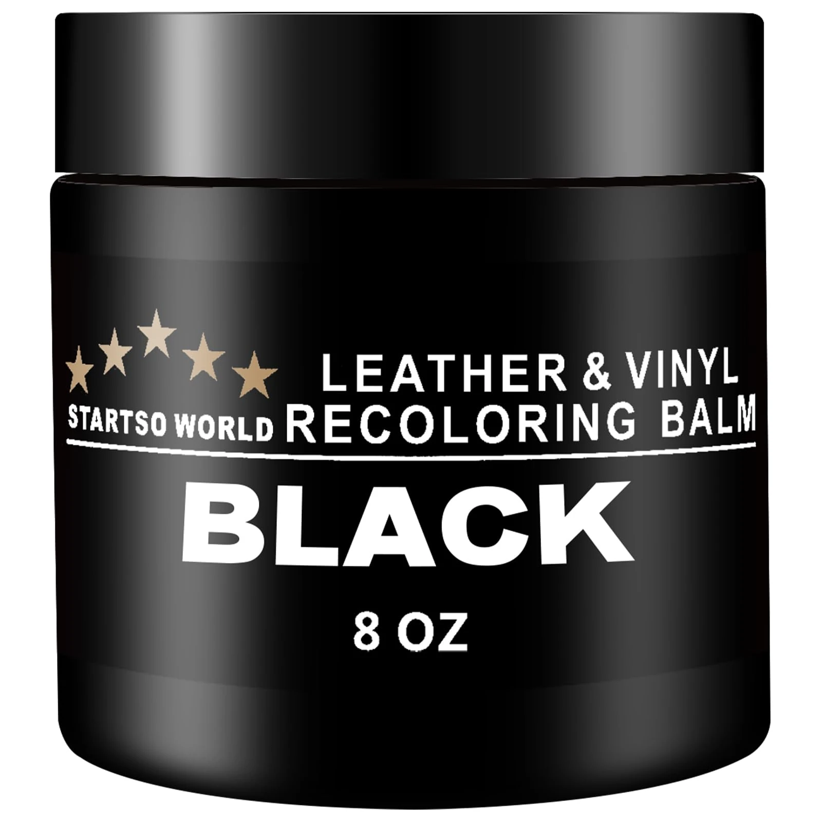 STARTSO WORLD Leather Recolouring Balm 200ml | Black Leather Repair Kit for Furniture, Leather Color Restorer for Couches | Leather Dye | Repair, Restore & Renew Old, Faded Leather