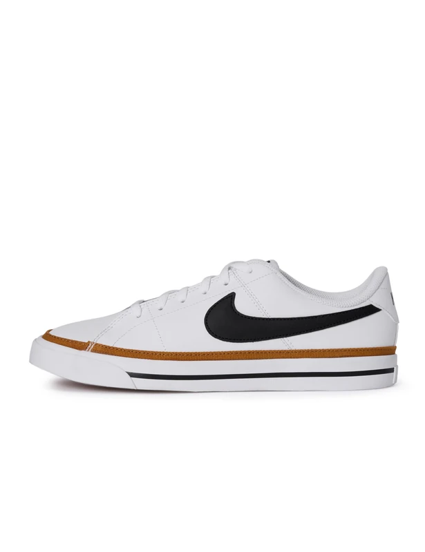 NIKE Court Legacy Walking Shoe White/Black-Desert Ochre-Gum L 5Y