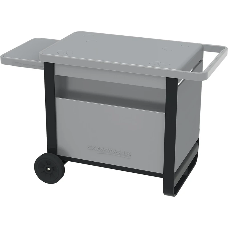Campingaz Deluxe Trolley, grill trolley for all Attitude BBQs, Master Plancha and BlueFlame Plancha, trolley with pull-out side shelf and front compartment; for table grills and plancha - Image 1