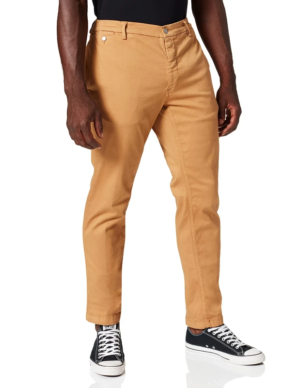 Replay Men's Benni Chino Trousers Regular-Fit Hyperflex with Stretch, Beige (Havana 325), 36W / 34L