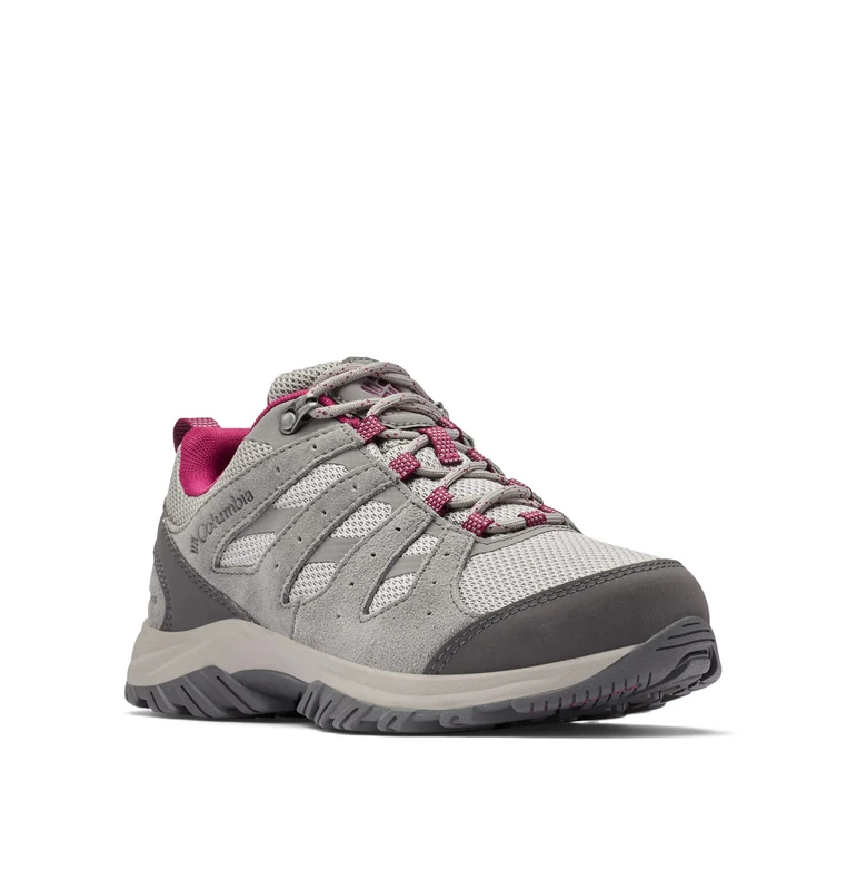 Columbia Women's Redmond 3 WP Waterproof Low Rise Hiking Shoes, Grey (Ti Titanium x Red Onion), 6 UK