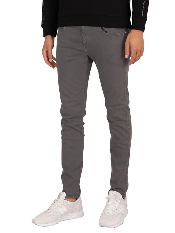REPLAY Men's Anbass Jeans, Gray, 32 W/32 L