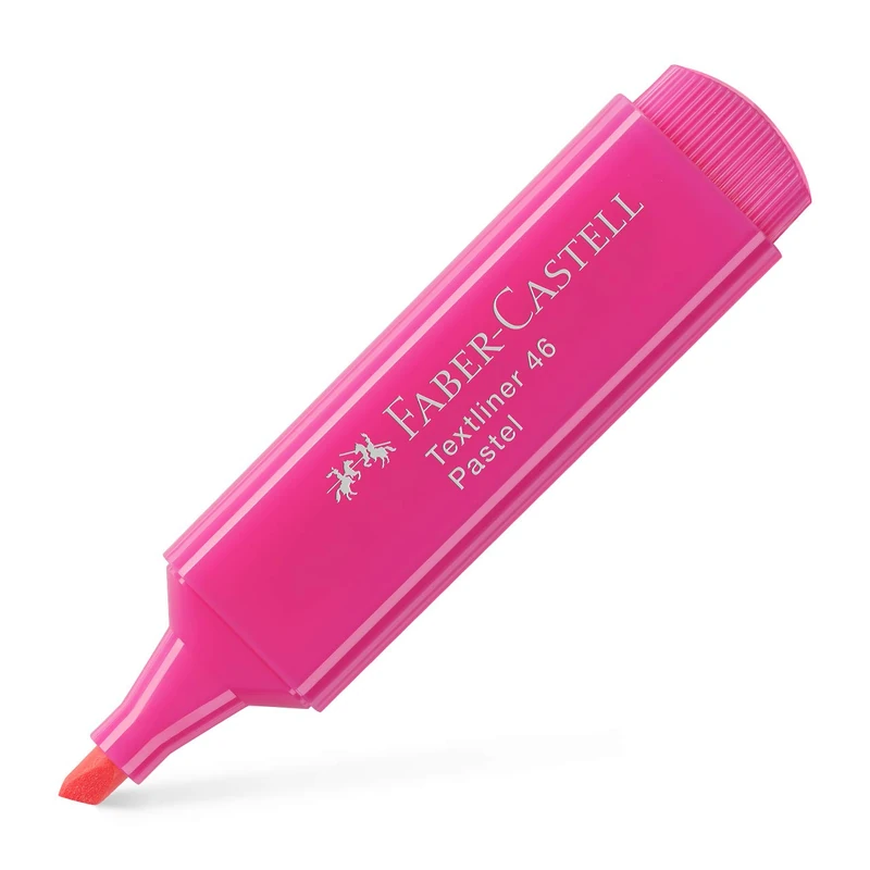 Faber-Castell Textliner 46 Pastel Purple Pink Highlighter Pen - Box of 50