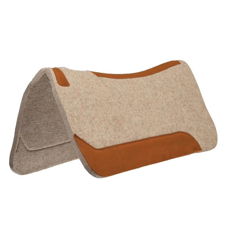 Weaver Leather Contoured Wool Blend Felt Saddle Pad, 33" x 32", Tan