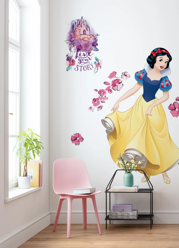 Komar Disney Self-Adhesive and Contour Cut Fleece Photo Wallpaper Snowwhite XXL – Size: 127 x 200 cm – Wall Sticker, Children's Room, Girl, Princess, Life Size - Image 1
