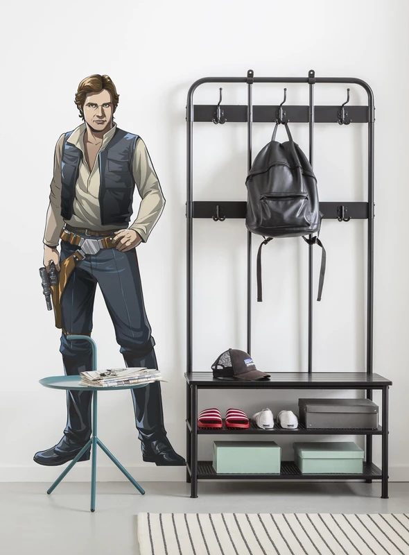 Komar Star Wars Self-Adhesive and Contour Cut Fleece Photo Wallpaper Star Wars XXL Han Solo – Size: 127 x 196 cm – Wall Sticker, Children's Room, Life-Size - Image 1