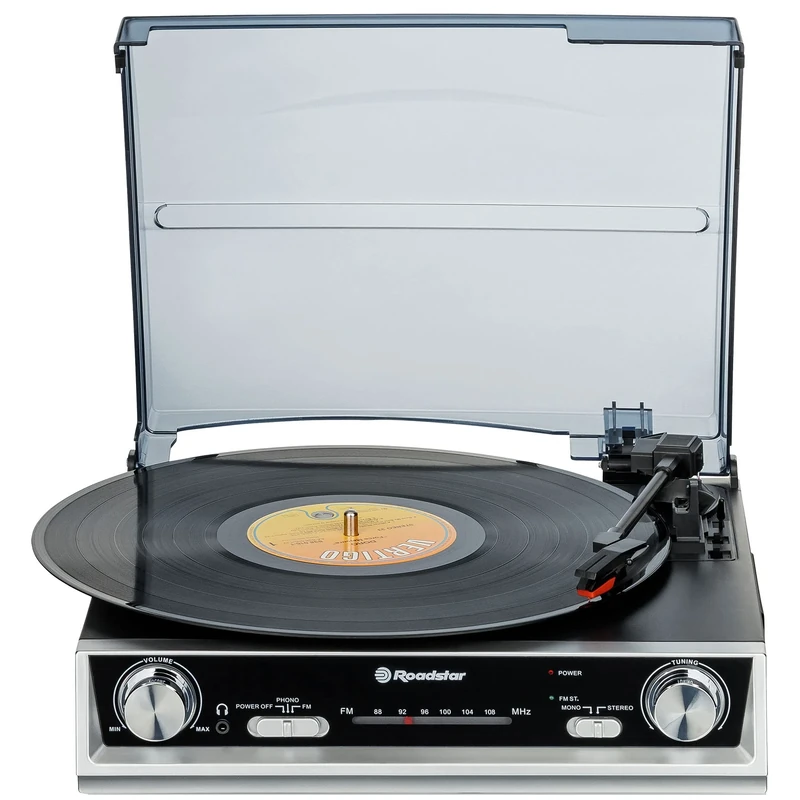 Roadstar TTR-8634 Audio Turntable Black Silver