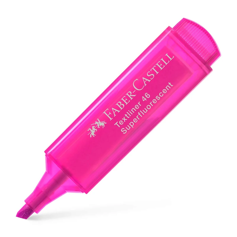 Faber-Castell Textliner 46 Superfluorescent Pink Highlighter Pen - Box of 50