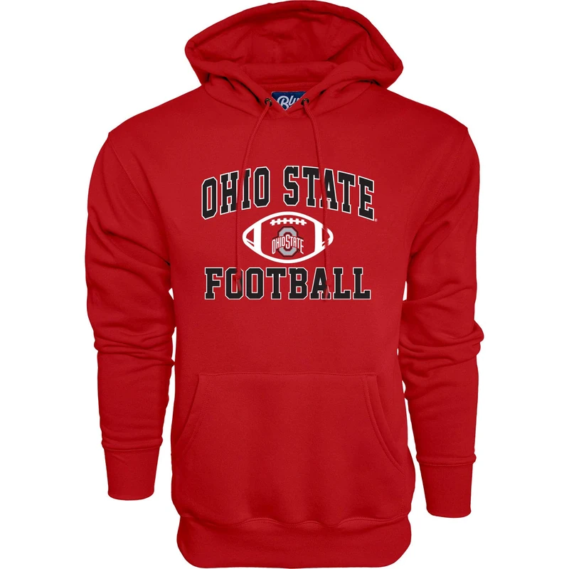 Blue 84 NCAA Ohio State Buckeyes Mens Hoodie Team Color Football, Ohio State Buckeyes Red, X-Large - Image 1