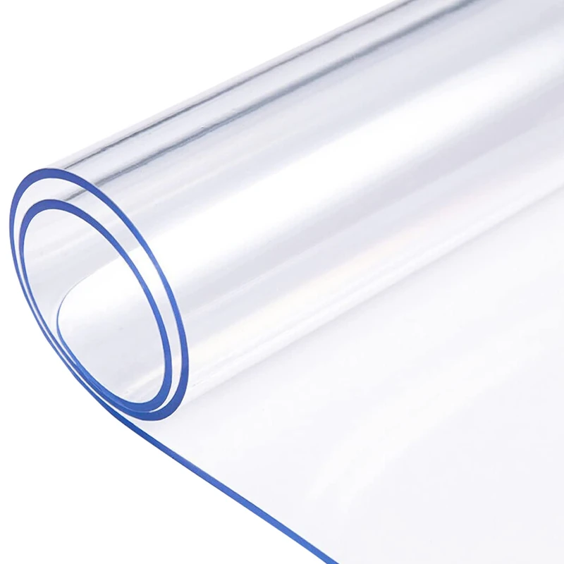 LinkGro Heavy Duty Clear PVC Table Protector 1.5mm Thick 28X60 Inch Crystal Dining Table Cover Tablecloth Coffee Glass Protector Wooden Furniture Cover Mat Center Table Surface Protection Waterproof