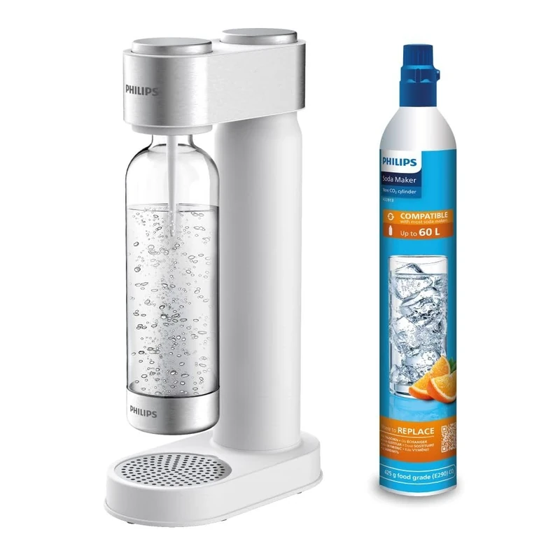 Philips Water Add4902Wh/10 Gozero Sparkling Water Maker, Plastic, White, 1 l