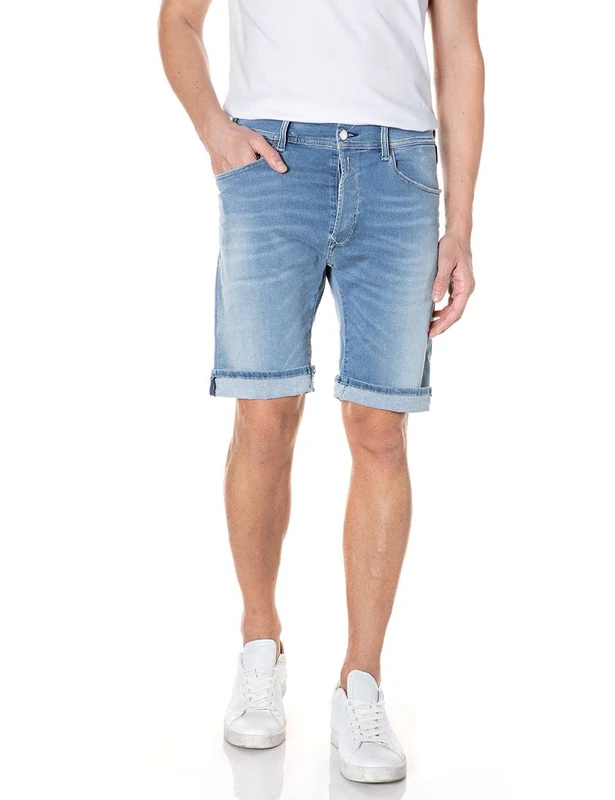 REPLAY Men's RBJ.901 Short Denim, 010 Light Blue, 29