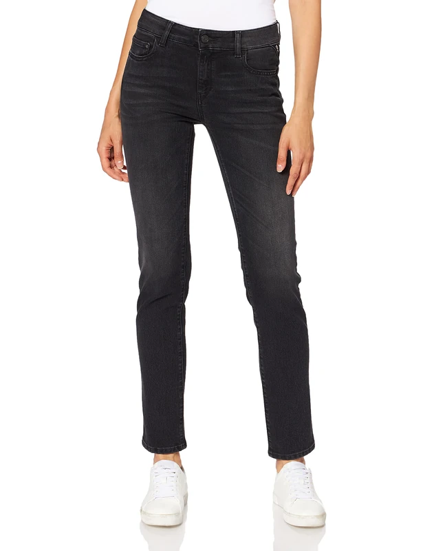 Replay Damen FAABY Jeans, 097 Dark Grey, 23