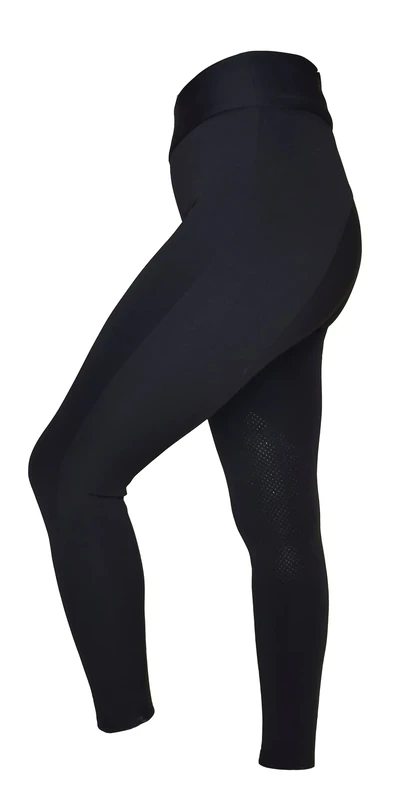 Rhinegold Warmer Weight Riding Tights-14-Black