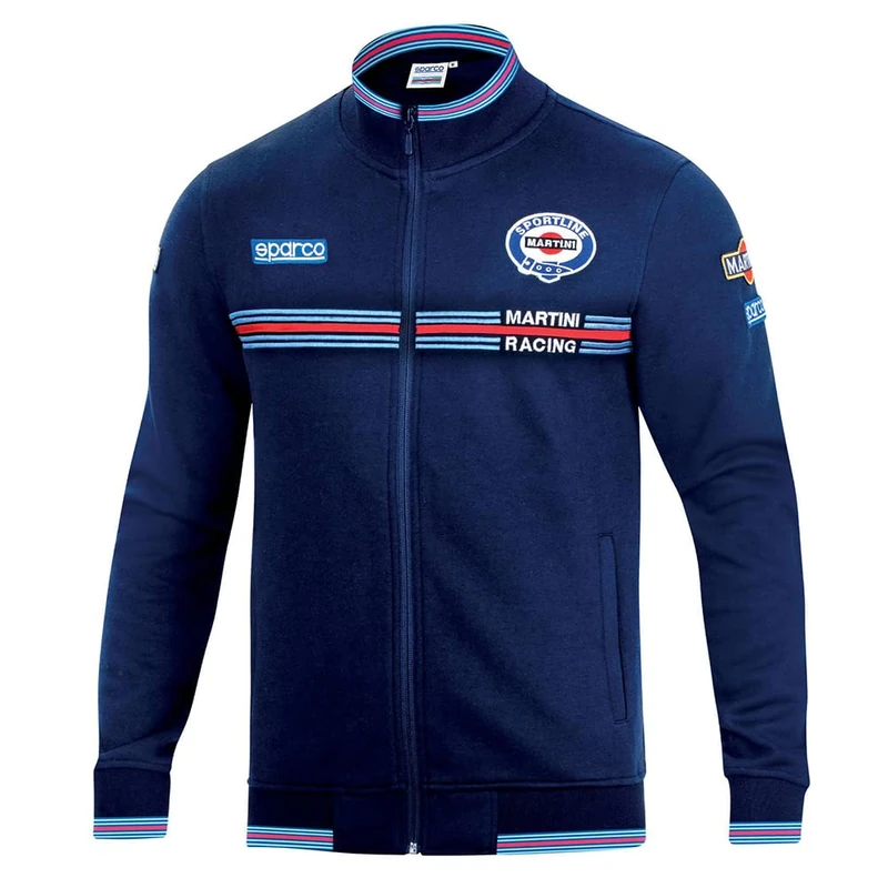 Sparco Martini Racing Sweatshirt Navy Blue Standard Unisex Adult Size 8/12 Multi-Coloured Small