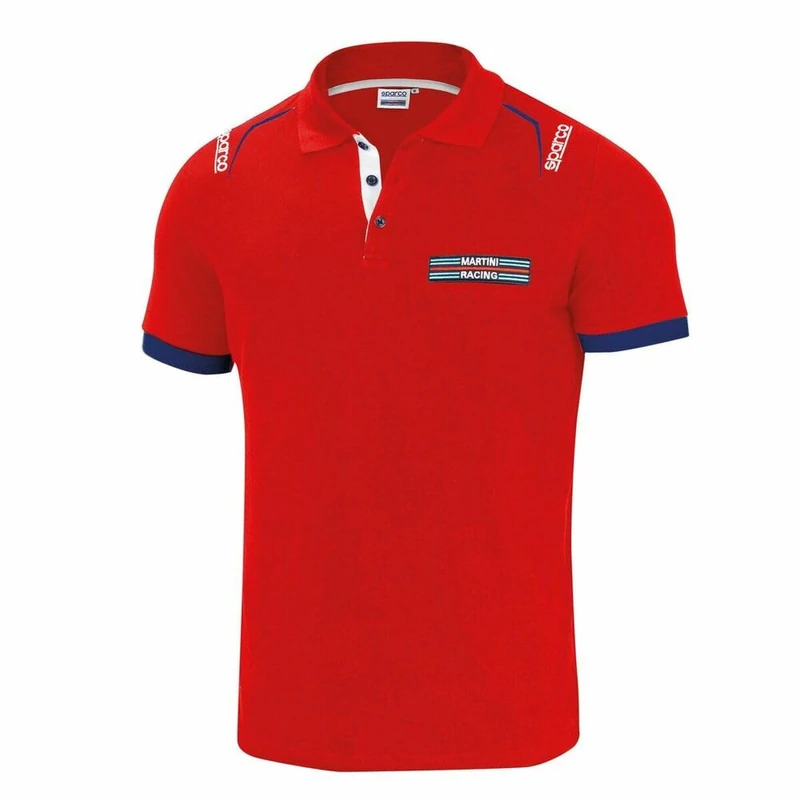 Sparco Unisex Martini Racing Polo Shirt, Red, L