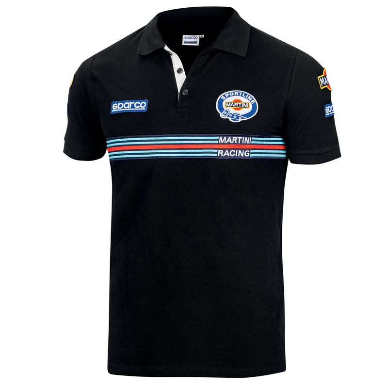 Sparco Martini Racing Polo Unisex-Adult, Black, XL