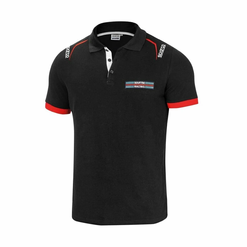 Sparco Unisex Martini Racing Polo Shirt, Negro, L Regular