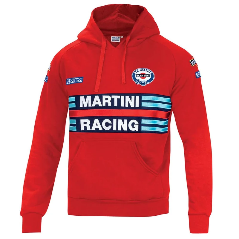 Sparco Martini Racing Sweatshirt, Red, Standard Unisex Adult