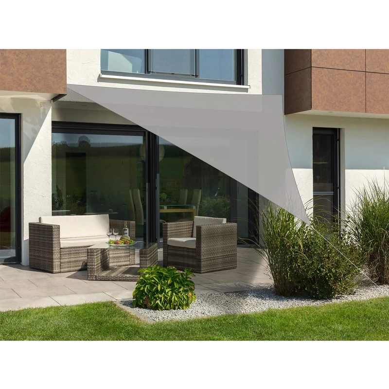 Schneider-Schirme Unisex – Adult's Teneriffa 500 x 500 x 500 cm Sun Shade, Silver Grey