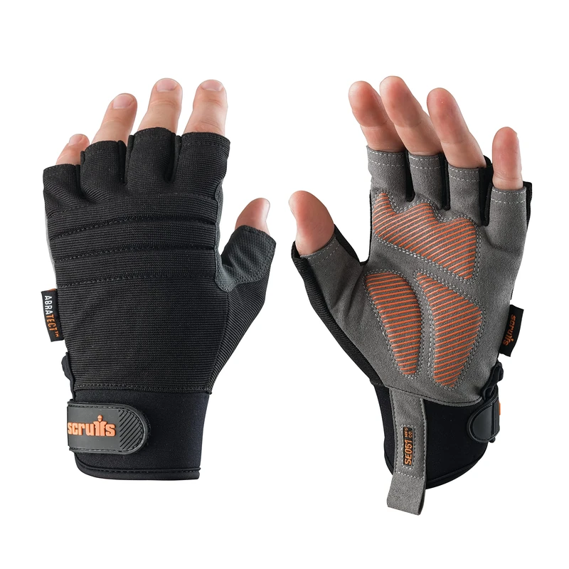 Scruffs Trade Fingerless Gloves Black L / 9 (T51004) - Image 1