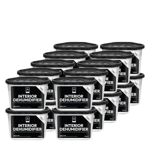 Aspect Disposable Dehumidifier for Home 500ml, Moisture Absorber Dehumidifiers for Damp, Mould, Kitchen, Wardrobe, Bedroom, Caravan,Office,Garage, Bathroom - Mini Condensation Absorbers-Pack of 20