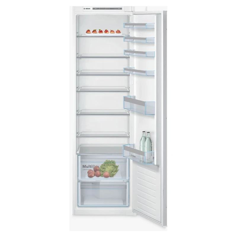 Bosch KIR81VSF0G Serie 4 Built In Fridge with SuperCooling function, FreshSense sensors, LED Lights, 177.5 x 56cm, Sliding Hinge