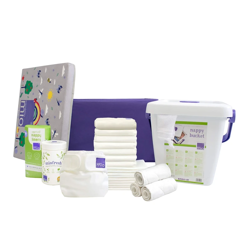 Bambino Mio, Mioduo Reusable Nappies Starter Set, White