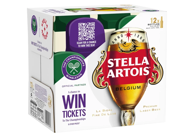 Stella Artois Premium Lager Beer Bottle, 12 x 330ml