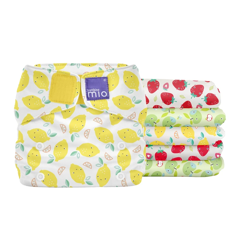 Bambino Mio, Miosolo Classic, Reusable Nappies Set, Cute Fruit Design