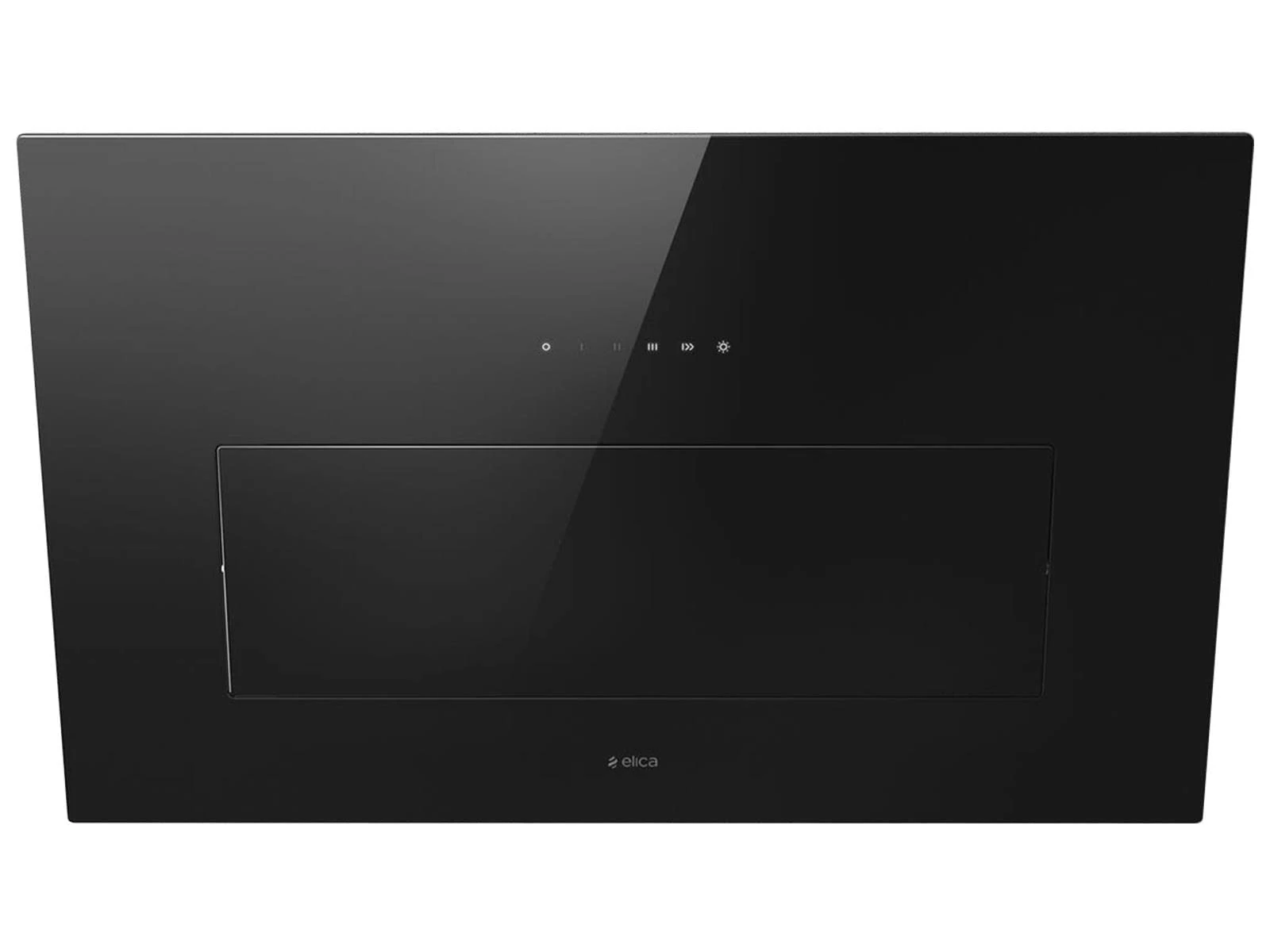 Elica BLOOM-STD-BLK Chimney Cooker Hood - Black Glass - For Ducted/Recirculating Ventilation