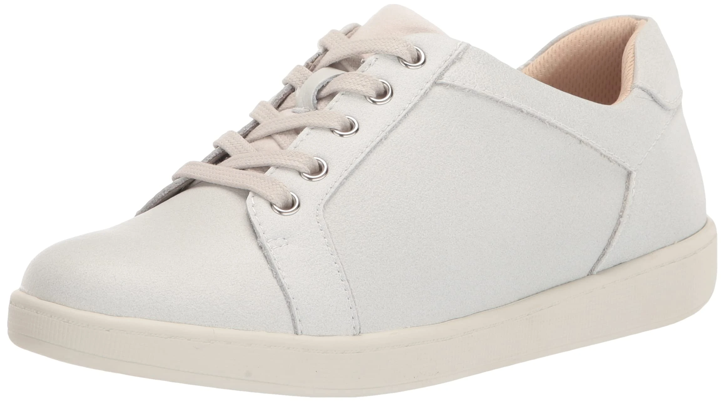 Trotters Women's Adore Sneaker, Off-white Leather/Beige Suede Veg, Wide