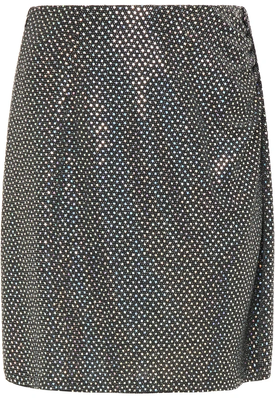 myMo at night Women's Skirt 19811430, Holographic Black., L